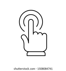 Hand click icon. Clicking pointer. Isolated vector.
