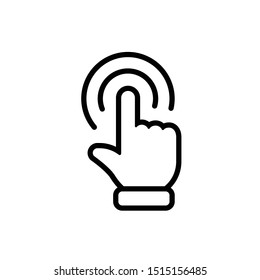 Hand Click Icon Clicking Pointer Isolated Stock Vector (Royalty Free ...