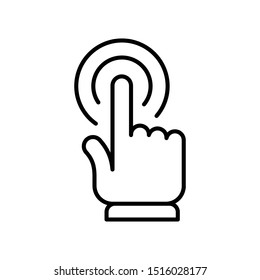 Hand Click Icon Clicking Pointer Isolated Stock Vector (Royalty Free ...