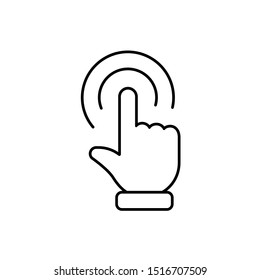 Hand Click Icon Clicking Pointer Isolated Stock Vector (Royalty Free ...