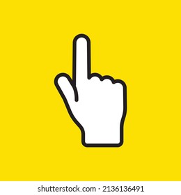 Hand click icon. Clicking symbol. Finger pointer vector design.