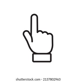 Hand click icon. Clicking symbol. Finger pointer vector design.