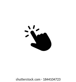 Hand Click Icon, Hand Cursor Symbol Vector