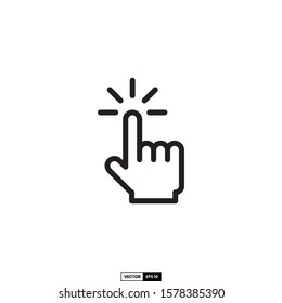 Hand click icon, design inspiration vector template for interface and any purpose