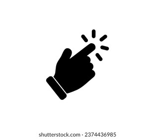 Hand click icon design. Pointer sign and symbol. Hand cursor vector design and illustration.