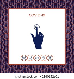 Haga clic con la mano en el icono. Elementos para su diseño