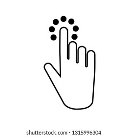 Hand click icon, finger pointer isolated vector illustration