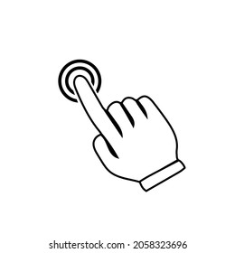 	
Hand click icon. Finger tapping. Vector illustration. 