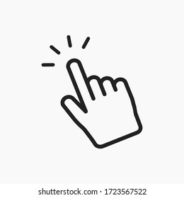 Hand click icon . Finger Touch sign