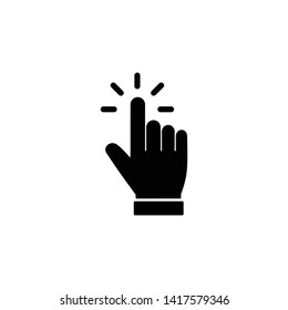 Hand click icon, Click finger icon vector