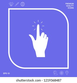 Hand click, icon. Graphic elements for your design