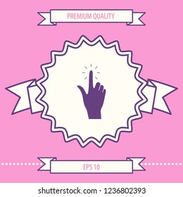Hand click, icon. Graphic elements for your design