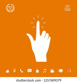 Hand click, icon. Graphic elements for your design