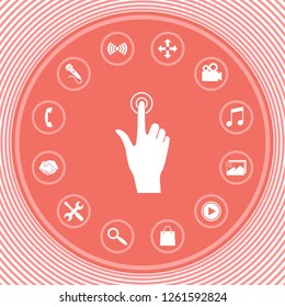Hand click icon. Graphic elements for your design