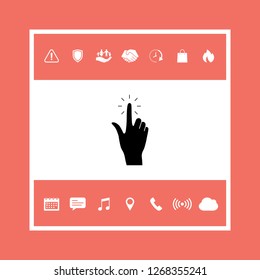 Hand click, icon. Graphic elements for your design