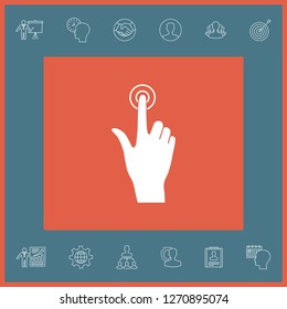 Hand click icon. Graphic elements for your design