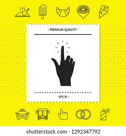 Hand click, icon. Graphic elements for your design