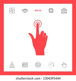Hand click icon. Graphic elements for your design