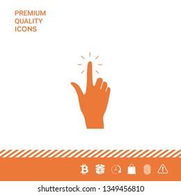 Hand click, icon. Graphic elements for your design