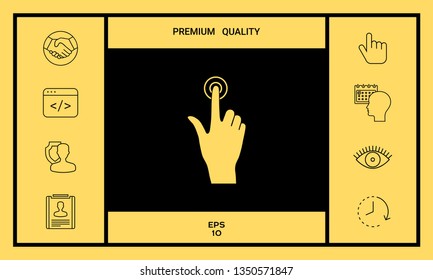 Hand click icon. Graphic elements for your design