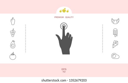 Hand click icon. Graphic elements for your design