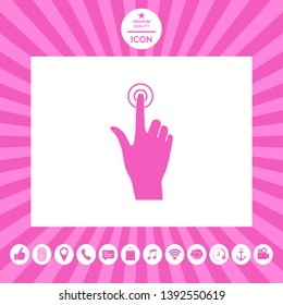 Hand click icon. Graphic elements for your design