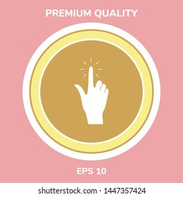 Hand click, icon. Graphic elements for your design