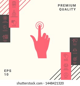 Hand click icon. Graphic elements for your design