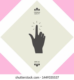 Hand click, icon. Graphic elements for your design