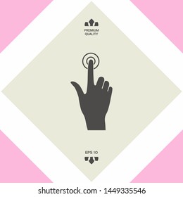 Hand click icon. Graphic elements for your design