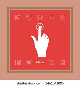 Hand click icon. Graphic elements for your design