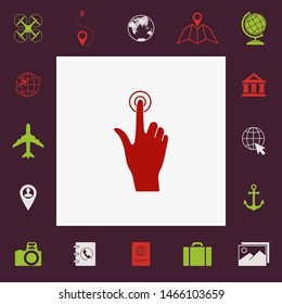 Hand click icon. Graphic elements for your design