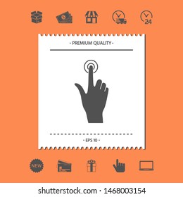 Hand click icon. Graphic elements for your design