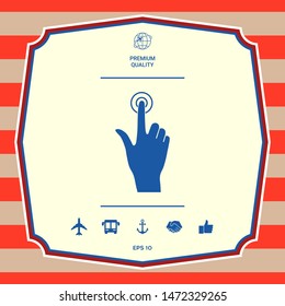 Hand click icon. Graphic elements for your design