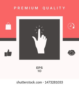 Hand click, icon. Graphic elements for your design