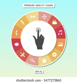 Hand click icon. Graphic elements for your design