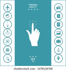 Hand click, icon. Graphic elements for your design