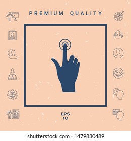 Hand click icon. Graphic elements for your design