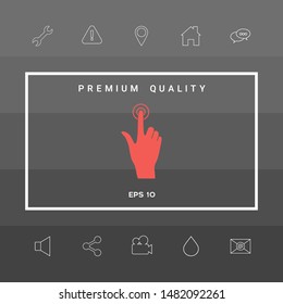Hand click icon. Graphic elements for your design
