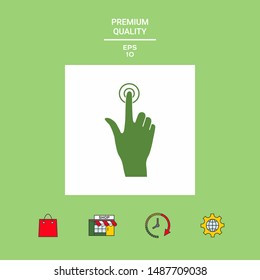 Hand click icon. Graphic elements for your design