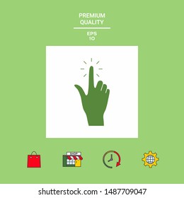 Hand click, icon. Graphic elements for your design