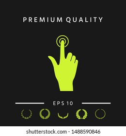 Hand click icon. Graphic elements for your design