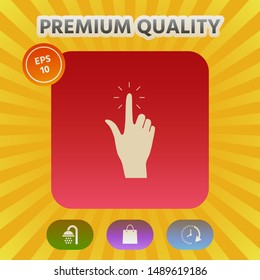 Hand click, icon. Graphic elements for your design