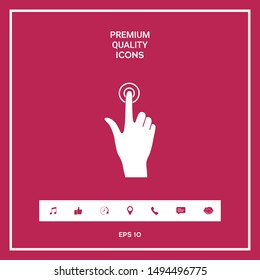 Hand click icon. Graphic elements for your design