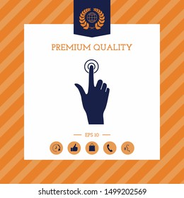 Hand click icon. Graphic elements for your design