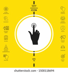 Hand click icon. Graphic elements for your design