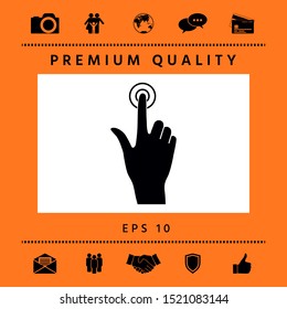 Hand click icon. Graphic elements for your design