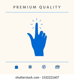 Hand click, icon. Graphic elements for your design
