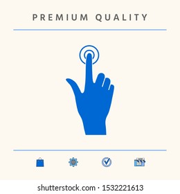 Hand click icon. Graphic elements for your design