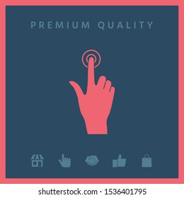 Hand click icon. Graphic elements for your design